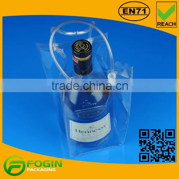 Wholesale Custom Made PVC Wine Ice Drinking Bags Tote Bag for Wine
