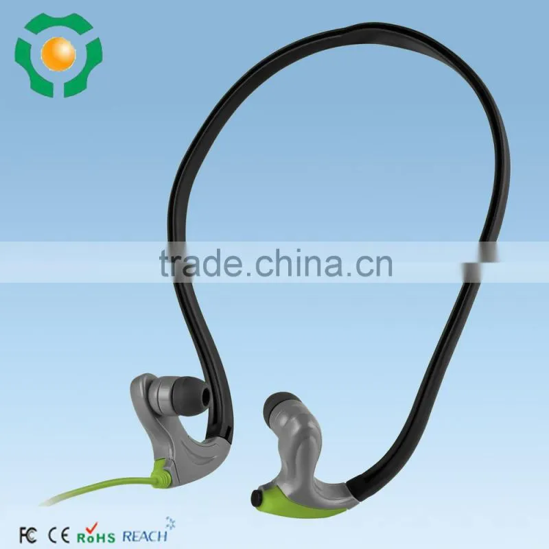 plastic headset earphone hook, round cable neck audifono