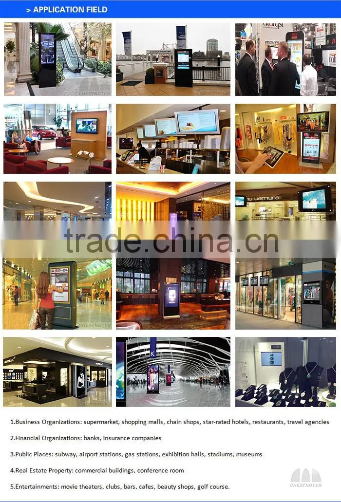 Low price 55 inch Touch screen open frame monitor for Supermarket shopping digital signage kiosk