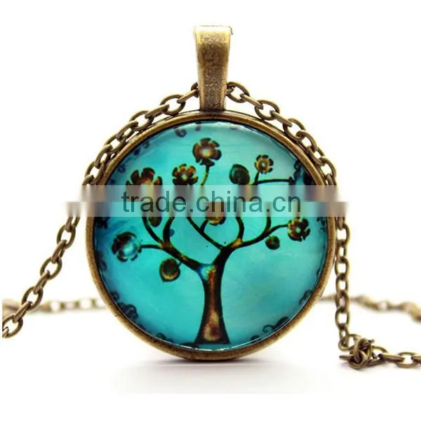 long chain cheap price gold tree of life pendant necklace