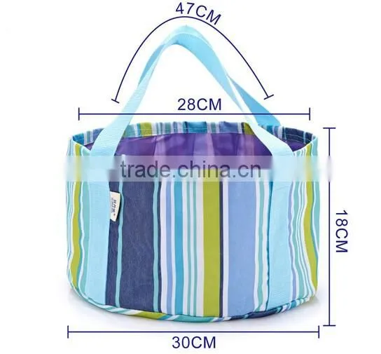 Foldable Wash Basin with Portable Carry Pouch Outdoor Water Bag Wash Bucket