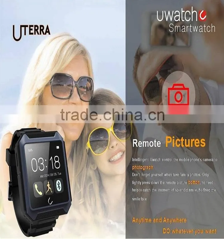 Waterproof Watch U TERRA smartwatch WristWatch Pedometer Calls Compass IPS Screen Ip68 For Android iPhone Samsung S5 Note 4 U8