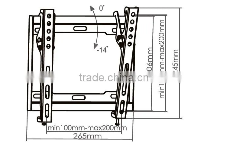 Tela plana angular Suportes de parede TV de tela plana Mount suporte suporte de parede para tv