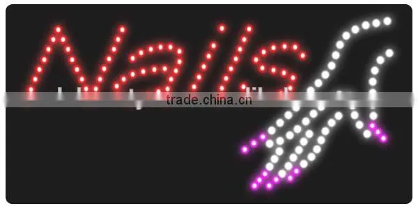 Square LED Sign for NAIL Salon advertising sign for the beauty salon nail shops OEM is welcome