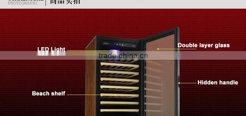 Shentop 168-bottle humidity wine cooler with luxury touch STH-G168UA steel handle refrigerated wine dispenser Compressor Cooler