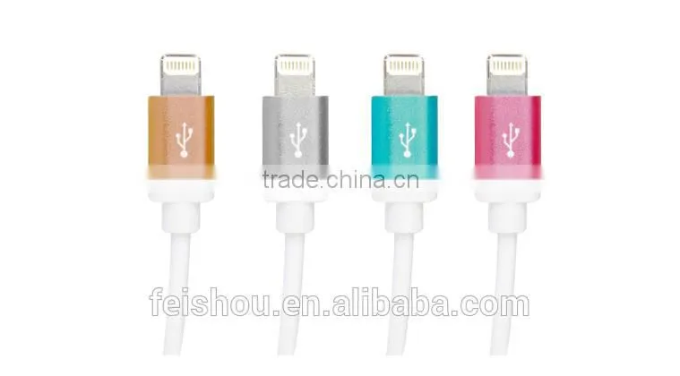 High quality USB cable types support latest ios8 data sync and charger cable for iphone 5 5S 6 6 plus