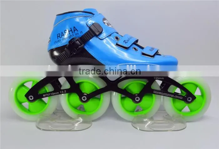 Rasha india speed skate roller skates OEM LOGO skate wheel high quality leather