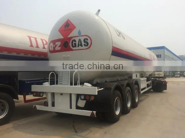New design customized best sell super quality BPW 3 axle 58.5m3 lpg tanker trailer truck