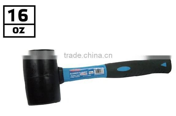 FIXTEC china hand tool as seen on tv rubber sledge hammer rubber hammer 16 oz