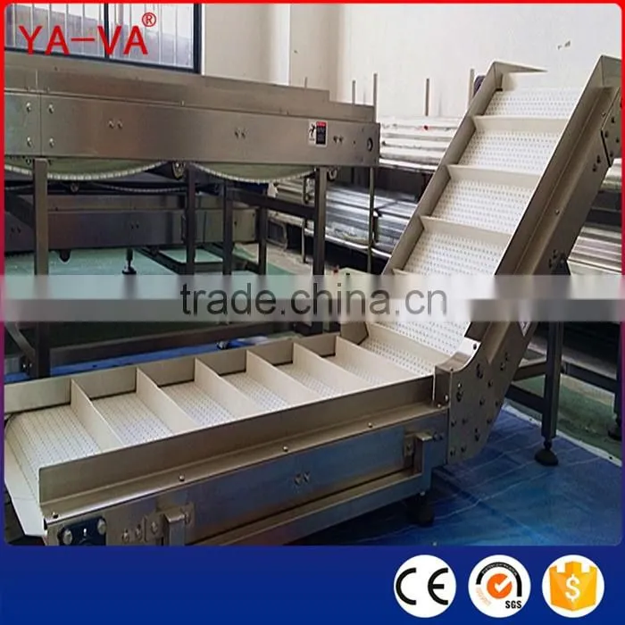 Inclined Conveyor with Side Wall and Baffle to Lifting Vegetables Washing Machine