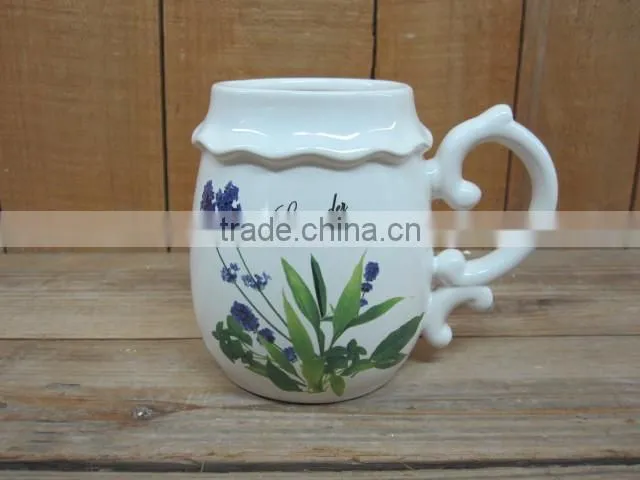 New lavender design ceramic condiment set tableware full condiment set