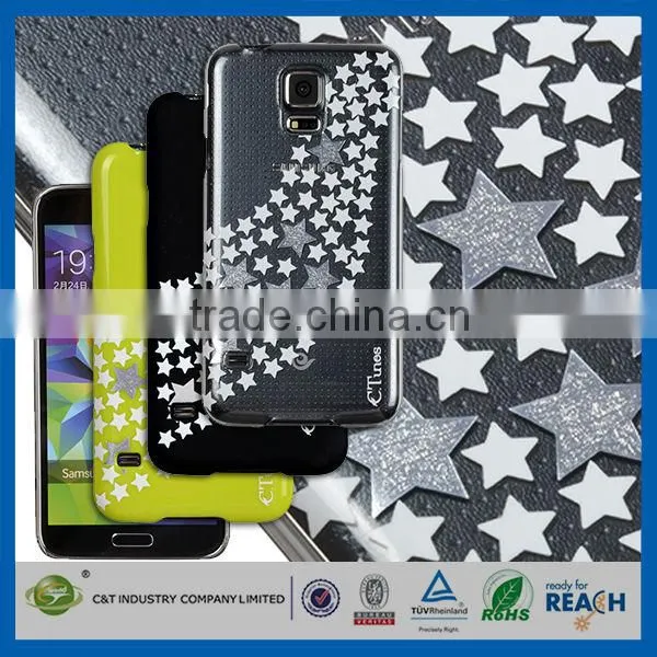 C&T Ctunes Stars gold foil pattern hard case for apple iphone 5
