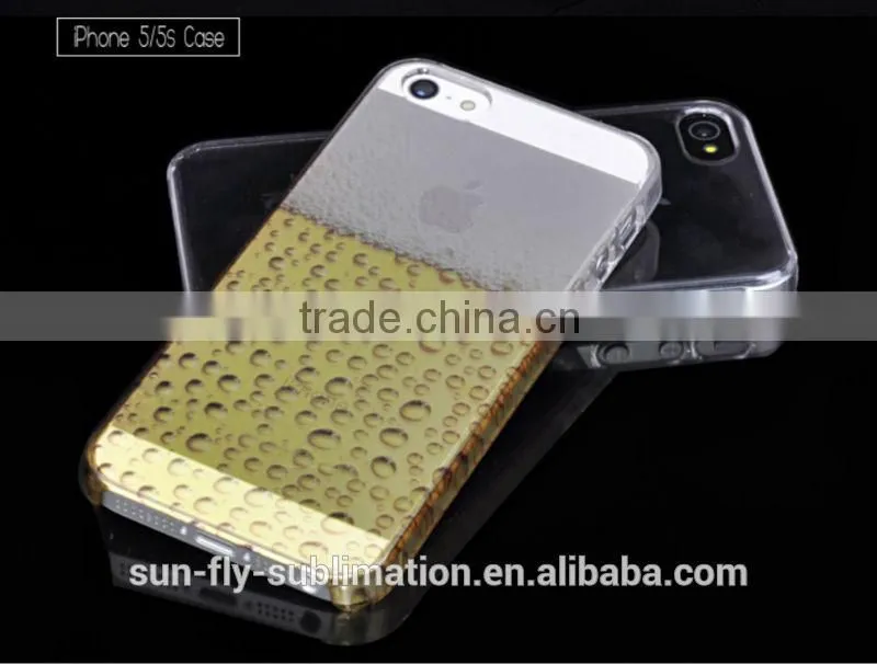 Sublimation polyglass phone case for Iphone 4/4s/5/5c/5s//sublimation tranparent phone case