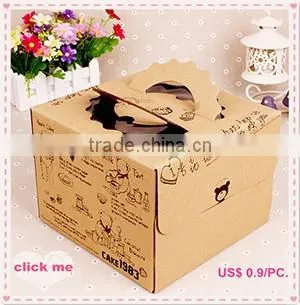 wedding paper cake box design with handle