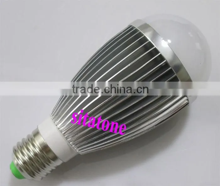 7W LED Bulb,2 year warranty Free shipping sale Polishing AC85-265V E27 B22 ,770LM,7*1w led lamp