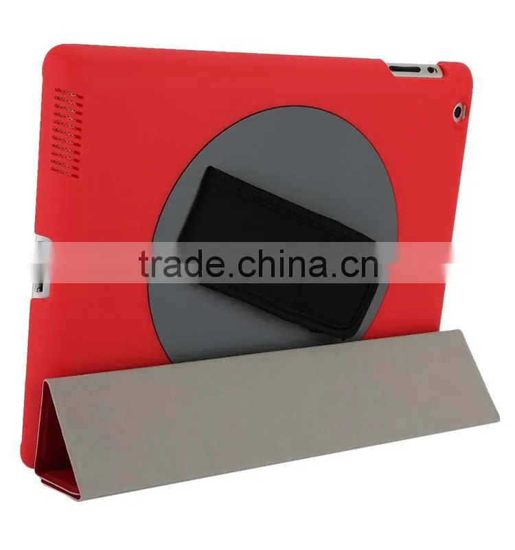 Factory Outlet Handheld case 360 rotation case cover for iPad, hot sales for iPad