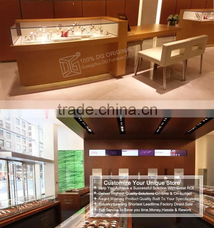 Upmarket stainless steel retail watch shop Interior design