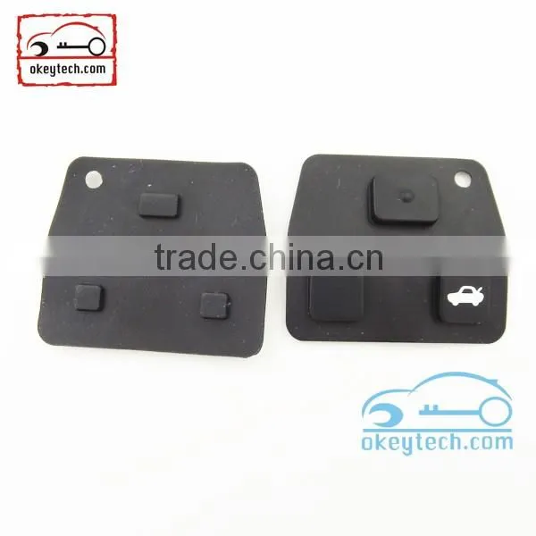 High Quatity Toyota remote key shell rubber pad fob Car Key 3 button romote key shell rubber pad