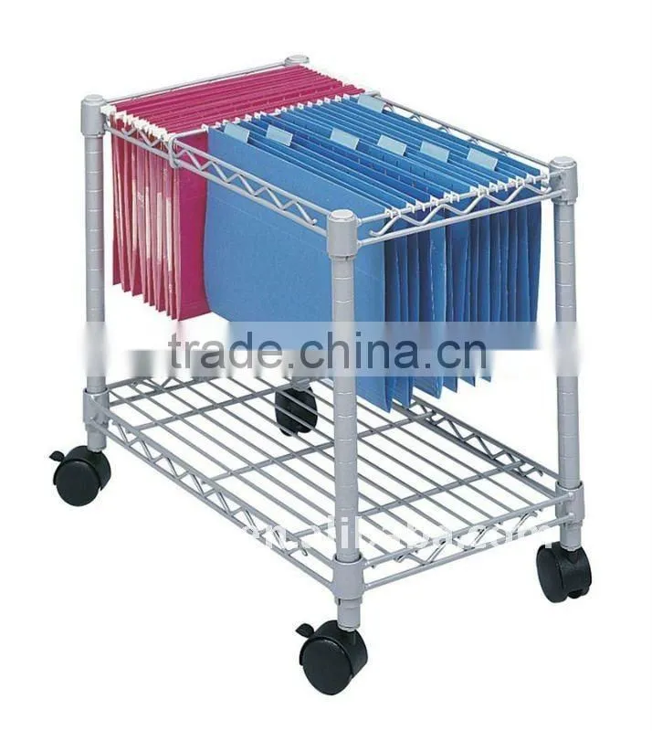 Metal Mobile File Cart for Office
