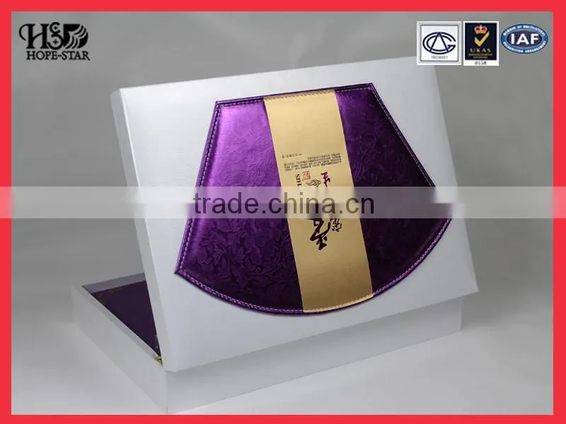 Custom Logo Display Fabric Cosmetic Packaging Leather Box For Gift