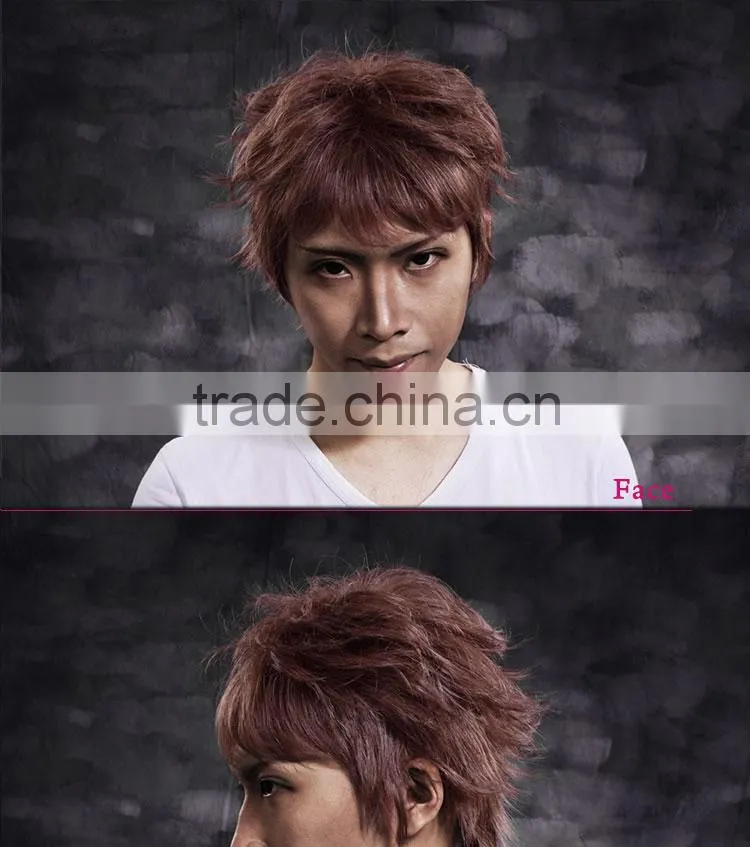 2014 Hot selling Good price high density short hair wig men