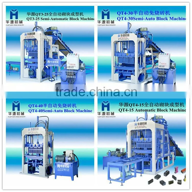 Hand operated concrete block making machine QT4-40 for sale