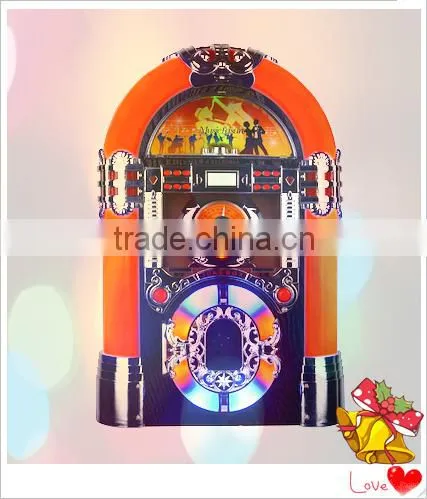 Kids cd player Jukebox with wooden bluetooth speaker