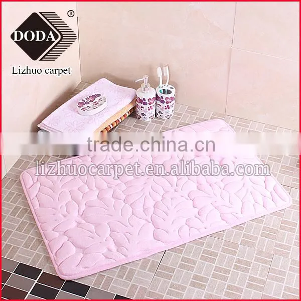 anti slip pvc backing memory foam soft foam material bathroom carpet 3 set