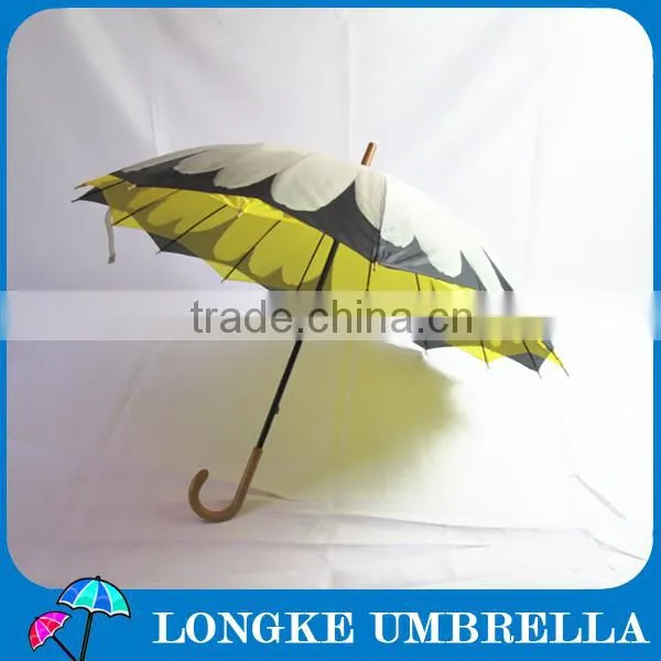 24"*16K double layer chrysanthemum design straight umbrella woman umbrella