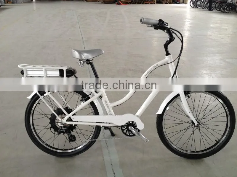 36V500W rear powered beach cruiser electric bike with battery for sale man type