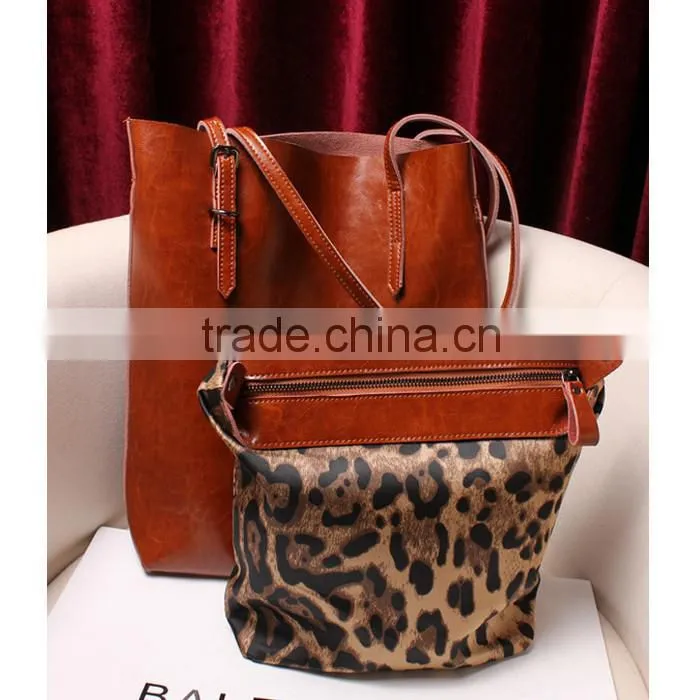 2015 fashionable lady handbag, handbag leather
