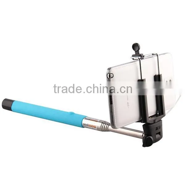 Hot sale colorful wireless monopod bluetooth selfie stick for smart phone