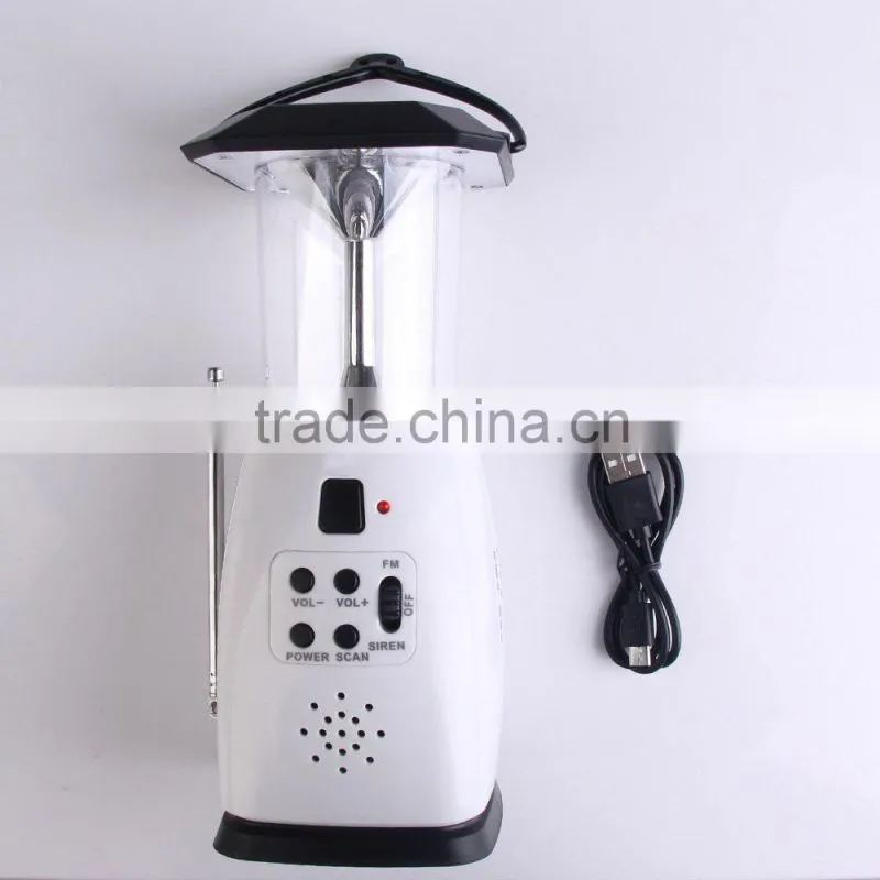super bright white led camping solar lantern radio
