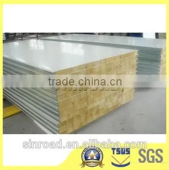 Exterior Wall 80kg/m3 Rock Wool Fireproof Insulation with Metal Coating