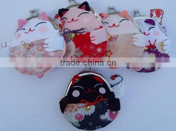 Hot Sales Lovely Printing Hasp Lucky Cat Women Coin Wallet Wholesale ZTMZ-CW012