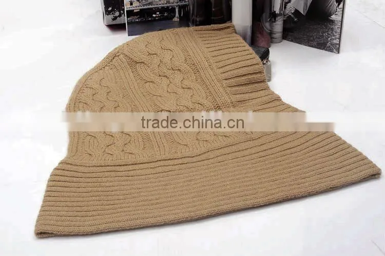 cashmere knitted head wear tubes,scarf, hat