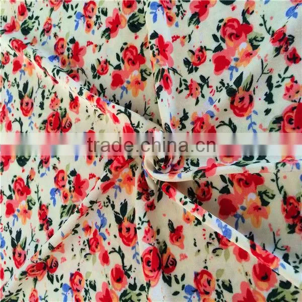 2014 FDY Polyester/Spandex Printed Plain Woven Fabric