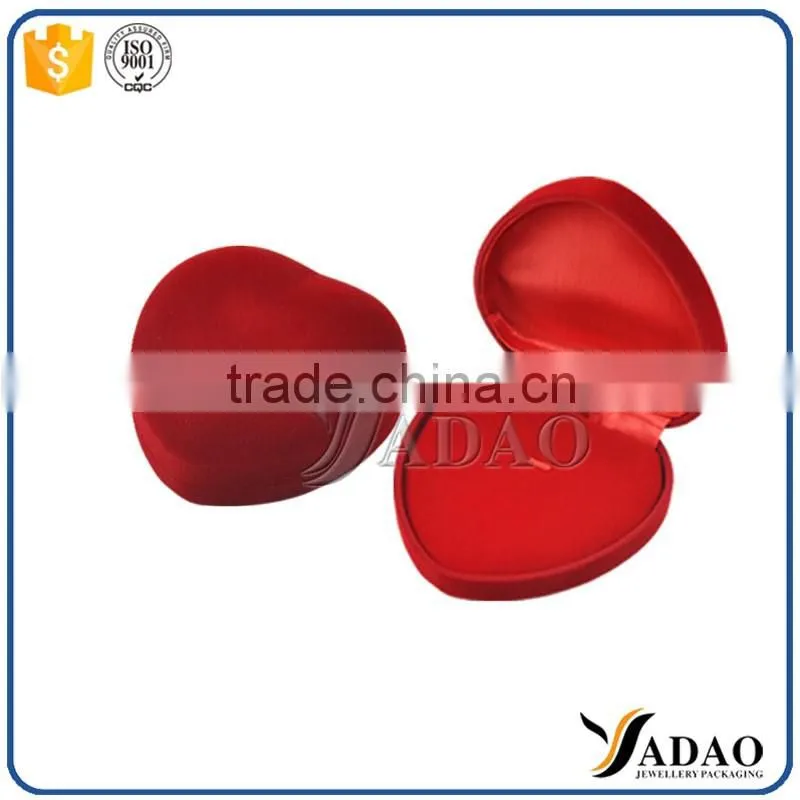 heart shape velvet jewelry packaging box manufacturer