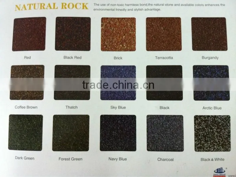 Colorful stone coated metal roof tiles price