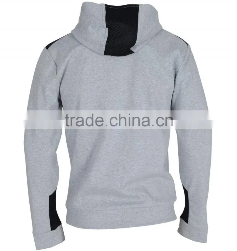 New Skinny Slim Fit Hoody Tracksuit Top Grey Marl