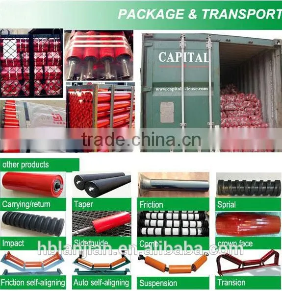 Conveyor belt support roller trough roller Manufacturer