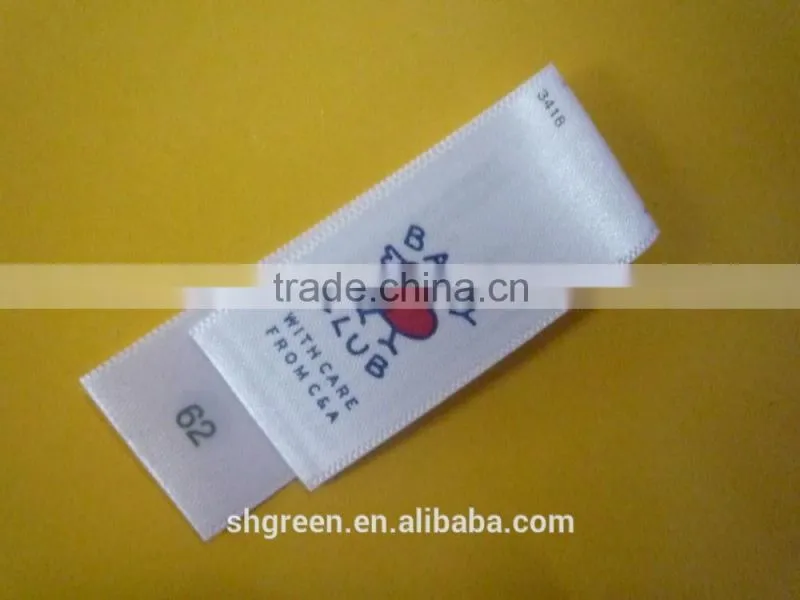 Non-woven fabric printing label for coat side seam