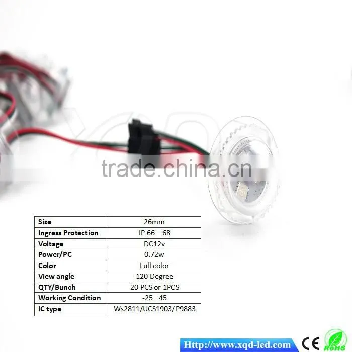 amusement park train led point pixels light 26mm smd 5050 chip
