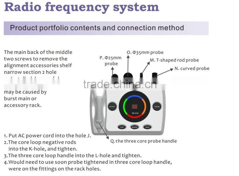 Face Lift Monopolar RF machine for skin rejuvenation