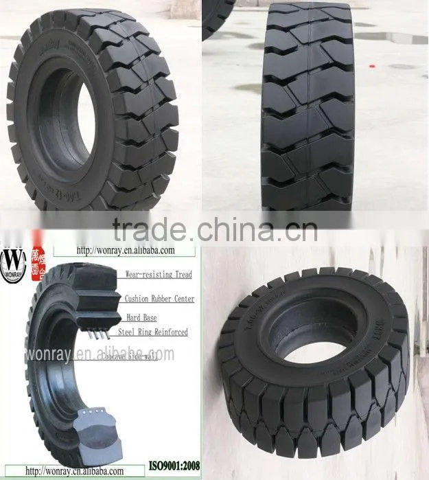 Big discount now for forklift solid tire 7.00-12(various sizes available) from China