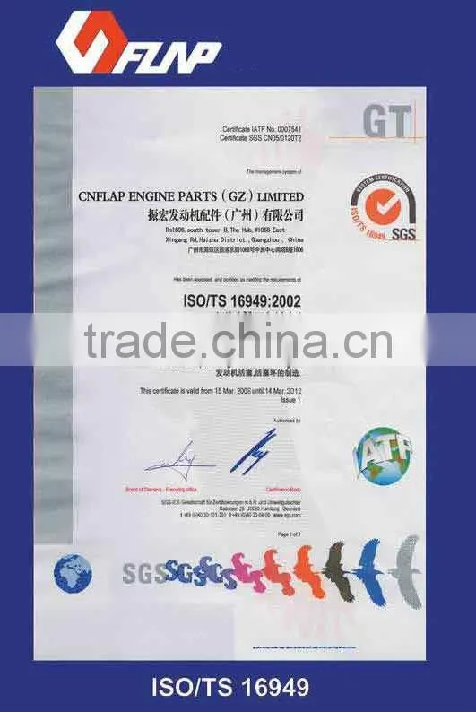 Gasoline generator piston ring