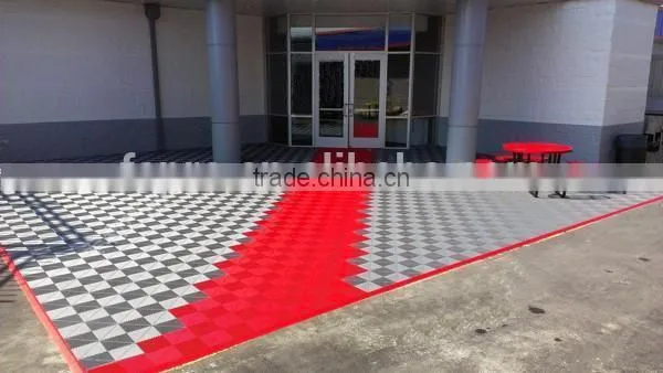 2016 new anti slip Plastic Vinyl Puzzled Interlocked garage matten