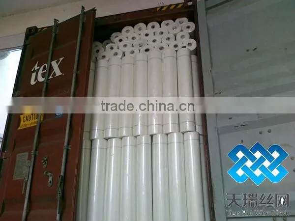 Orange color fiberglass mesh cloth (factory)