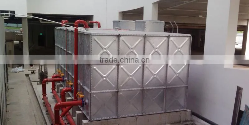 Galvanize steel water tank for water treatment/Pressed Galvanized Steel Water Tank