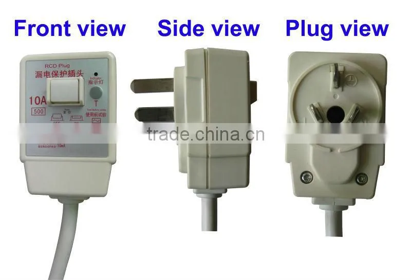 10A bathtub RCD plug
